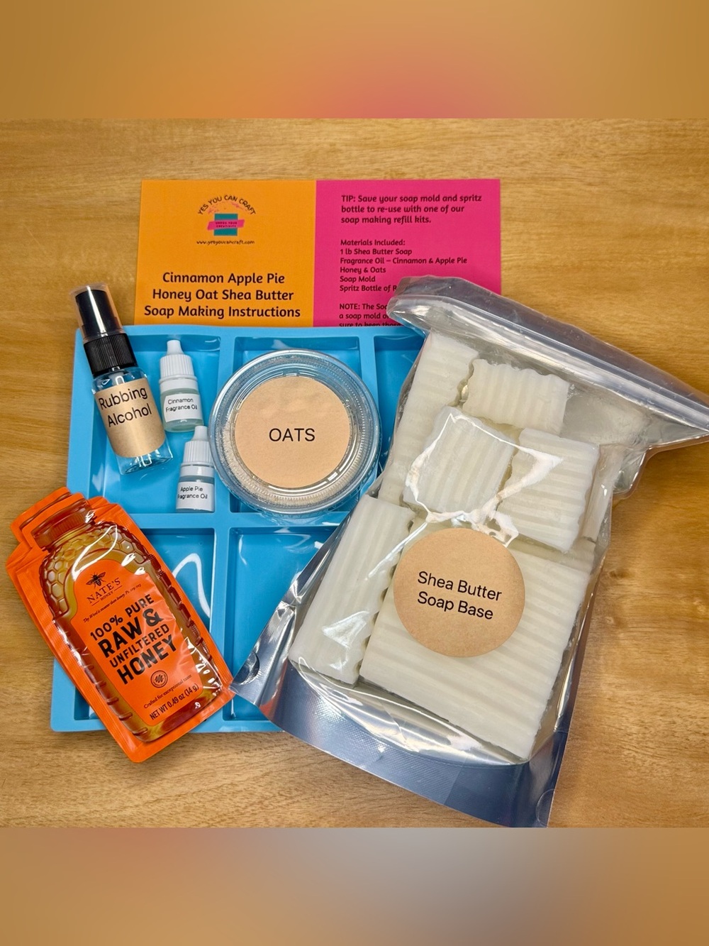 DIY Soap Making Kit- Cinnamon Apple Pie Shea Butter